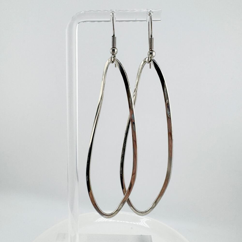 Vintage Twist Oval Earrings Dangle Modern Statement Retro Feminine Geometric